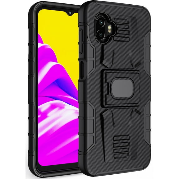 Case for Galaxy XCover 6 Pro, Nakedcellphone Rugged Ring Grip Cover with Stand [Built-In Mounting Plate] for Samsung XCover6 Pro Phone (2022, SM-G736)