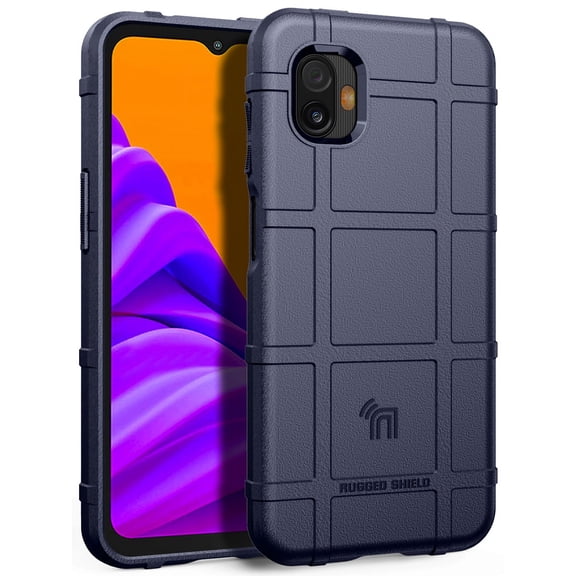 Case for Galaxy XCover 6 Pro, Nakedcellphone Rugged Shield Protective Cover [Anti-Fingerprint, Matte Grip Texture] for Samsung XCover6 Pro Phone (2022, SM-G736) - Navy Blue
