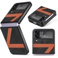 thumbnail image 1 of Case for Galaxy Z Flip 4 5G 5G, Fashion Z Stitching Design Pattern Shockproof Protection Phone Case Full Body Protection Back Case Slim Phone Cover for Galaxy Z Flip 4 5G 2022, Black, 1 of 13
