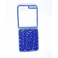 thumbnail image 1 of Case for Galaxy Z Flip 6,Galaxy Z Flip 6 5G Case,3D Handmade Sparkle Stunning Stones Crystal Diamond Bling Glitter Phone Case for Samsung Galaxy Z Flip 6 5G (2024) (Full Blue), 1 of 8