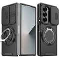 thumbnail image 1 of Case for Galaxy Z Fold 4,Military Grade [Built-in Kickstand] Magnetic Rotate Ring Holder Heavy Duty TPU+PC Drop Shockproof Protection Phone Case for Samsung Galaxy Z Fold 4 5G,2022 (Black), 1 of 10