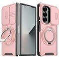 thumbnail image 1 of Case for Galaxy Z Fold 6,Military Grade [Built-in Kickstand] Magnetic Rotate Ring Holder Heavy Duty TPU+PC Drop Shockproof Protection Phone Case for Samsung Galaxy Z Fold 6 5G,2024 (Pink), 1 of 10