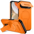 thumbnail image 1 of Case for Google Pixel 10 Pro XL 6.8" with Invisible Fold Holder Stand, MagSafe Magnetic Wireless Charging,Sliding camera casing,Shockproof Dropproof Tough Rugged Protective Case Cover,Orange, 1 of 10
