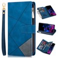 thumbnail image 1 of Case for Google Pixel 6 Pro 5G 2021, Allytech Premium PU Leather Stand Removable Hand Strap Zipper Wallet [9 Card Slots] Magnetic Closure Full Protective Case for Google Pixel 6 Pro (6.7" 2021), Blue, 1 of 8