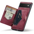 thumbnail image 1 of Case for Google Pixel 6 Pro, Detachable Magnetic Wallet Credit Card Slot Case Cover Support Wireless Charging Compatible with Google Pixel 6 Pro (Red), 1 of 13
