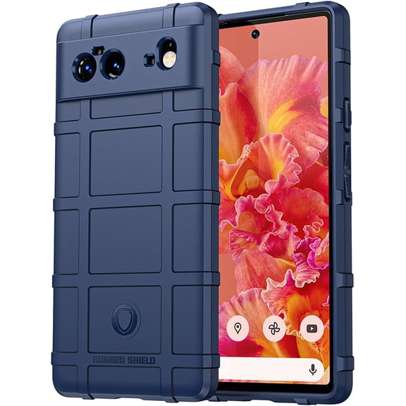 Case for Google Pixel 6,Rugged Shield Slim Phone Case with Military Grade Shockproof Protection,Drop-Tested and Camera Lens Protection Cover for Google Pixel 6 HD Blue