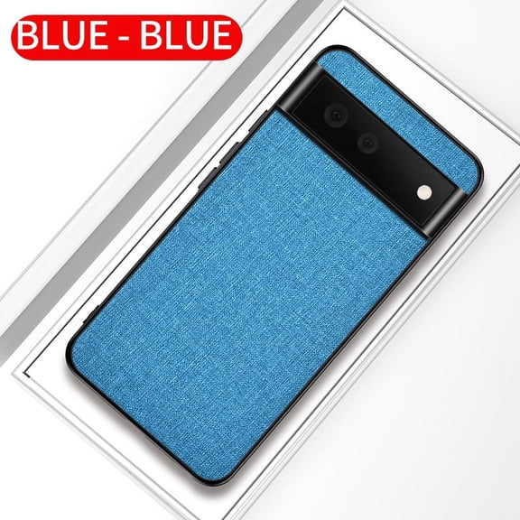 Case for Google Pixel 6, Shockproof TPU Canvas Anti-Fingerprint Slim Lightweight Anti-Slip All-Inclusive Protective Shell Phone Cover Case for Google Pixel 6 (6.4 inch 2021 Version), Cyan