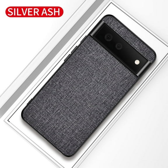 Case for Google Pixel 6, Shockproof TPU Canvas Anti-Fingerprint Slim Lightweight Anti-Slip All-Inclusive Protective Shell Phone Cover Case for Google Pixel 6 (6.4 inch 2021 Version), Gray