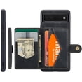 thumbnail image 1 of Case for Google Pixel 6A 2022, Detachable Magnetic Wallet Credit Card Cash Slot Case Cover Support Wireless Charging Functional Kickstand Compatible with Google Pixel 6A 2022 (Black), 1 of 14