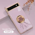 thumbnail image 1 of Case for Google Pixel 6a, Luxury Astronaut Ring Hoder Stand Plating Ultra Slim Support Magnetic Car Mount Drop Protective Phone Case Cover for Google Pixel 6a, Purple, 1 of 9