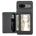 thumbnail image 1 of Case for Google Pixel 7,Decase Premium Fabric Hybrid Wallet Phone Cover RFID Blocking Card Slots Holder Shockproof Anti-Scratch Support Magnetic Car Mount - black, 1 of 7