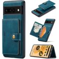 thumbnail image 1 of Case for Google Pixel 7 Pro 2022, Detachable Magnetic Wallet Credit Card Cash Slot Case Cover Support Wireless Charging Functional Kickstand Compatible with Google Pixel 7 Pro 2022 (Blue), 1 of 18