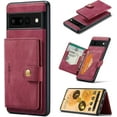 thumbnail image 1 of Case for Google Pixel 7 Pro 2022, Detachable Magnetic Wallet Credit Card Cash Slot Case Cover Support Wireless Charging Functional Kickstand Compatible with Google Pixel 7 Pro 2022 (Red), 1 of 18