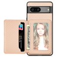 thumbnail image 1 of Case for Google Pixel 7 Pro,Decase Premium Fabric Hybrid Wallet Phone Cover RFID Blocking Card Slots Holder Shockproof Anti-Scratch Support Magnetic Car Mount - khaki, 1 of 7