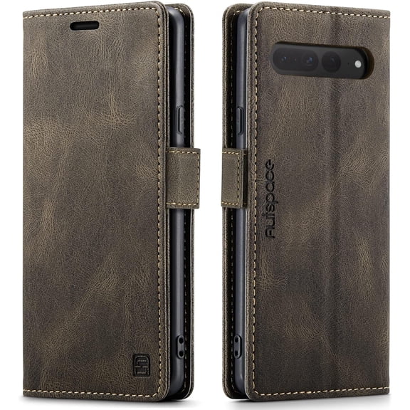 Case for Google Pixel 7 Pro,PU Leather Folio Flip Wallet Case with [RFID Blocking] Card Holster Kickstand Magnetic Closure Shockproof Phone Cover for Google Pixel 7 Pro 5G 2022 (Coffee)