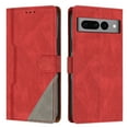 thumbnail image 1 of Case for Google Pixel 7 Pro, PU Leather Wallet Folio Card Holder Kickstand Shockproof Drop Protection Wrist Strap Wireless Charging Phone Case Cover Compatible with Google Pixel 7 Pro, Red, 1 of 10