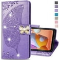 thumbnail image 1 of Case for Google Pixel 8 Case Glitter Bling with Card Holder Stand Leather Flip Wallet Diamond Butterfly Protective Case for Google Pixel 8 Crystal Lavender, 1 of 16