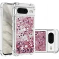 thumbnail image 1 of Case for Google Pixel 8 Case Glitter Liquid Cute Clear Phone Case Floating Quicksand Shockproof Protective Bumper Soft TPU Case for Google Pixel 8 5G Love Rose YB, 1 of 14