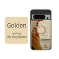 thumbnail image 1 of Case For Google Pixel 8,Decase Fashionable Luxury Makeup Mirror Phone Cover Stylish Shockproof Lightweight Case With 360 ° Bling Diamond Ring Kickstand,for Google Pixel 8 6.2" 2023 - Gold, 1 of 11
