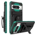 thumbnail image 1 of Case for Google Pixel 8,Decase Heavy Duty Dual Layer Soft TPU Hybrid Hard PC Kickstand Phone Cover with Belt Clip Rugged Shockproof Protective Case,for Google Pixel 8 (2023),Darkgreen, 1 of 9