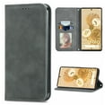 thumbnail image 1 of Case for Google Pixel 8 Pro, Classic Business Premium PU Leather Cover TPU Bumper with Card Holder Kickstand Magnetic Adsorption Flip Wallet Case Cover for Google Pixel 8 Pro, Gray, 1 of 4