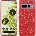 thumbnail image 1 of Case for Google Pixel 8 Pro,Google Pixel 8 Pro 5G Case,Glitter Sparkly Luxury Light Slim Shockproof Protective Bling Diamond Girls for Women Phone Case for Google Pixel 8 Pro,2023 (Red), 1 of 7