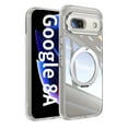 thumbnail image 1 of Case for Google Pixel 8A Case Ring Holder Kickstand Built-in Camera Lens Protector Anti-Scratch Shockproof Dustproof Protection Rugged Phone Case Cover for Google Pixel 8A, White, 1 of 6