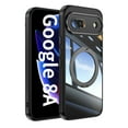 thumbnail image 1 of Case for Google Pixel 8A Case Ring Holder Kickstand Built-in Camera Lens Protector Anti-Scratch Shockproof Dustproof Protection Rugged Phone Case Cover for Google Pixel 8A, Black, 1 of 10