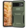 thumbnail image 1 of Case for Google Pixel 8A with Sliding Camera Lens Protective Cover, [Military Grade Drop Protection] Non-Slip Heavy Duty Full-Body Shockproof Rugged Phone Case for Google Pixel 8A, Darkgreen, 1 of 7