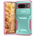 thumbnail image 1 of Case for Google Pixel 8A with Sliding Camera Lens Protective Cover, [Military Grade Drop Protection] Non-Slip Heavy Duty Full-Body Shockproof Rugged Phone Case for Google Pixel 8A, Green, 1 of 7