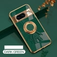thumbnail image 1 of Case for Google Pixel 8a, Luxury Astronaut Ring Hoder Stand Plating Ultra Slim Support Magnetic Car Mount Drop Protective Phone Case Cover for Google Pixel 8a, Darkgreen, 1 of 10