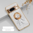 thumbnail image 1 of Case for Google Pixel 8a, Luxury Astronaut Ring Hoder Stand Plating Ultra Slim Support Magnetic Car Mount Drop Protective Phone Case Cover for Google Pixel 8a, White, 1 of 10