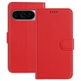 thumbnail image 1 of Case for Google Pixel 9 / 9 Pro with Credit Card Slot, Slim Luxury PU Rugged Non-Slip Grip Shockproof Bumper Full Body Protective Cover Men Women Phone Case for Google Pixel 9 / 9 Pro, Red, 1 of 9