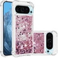 thumbnail image 1 of Case for Google Pixel 9 Case Glitter Liquid Cute Clear Phone Case,Floating Quicksand Shockproof Protective Bumper Soft TPU Cover for Google Pixel 9 / Pixel 9 Pro Love Rose YB, 1 of 14