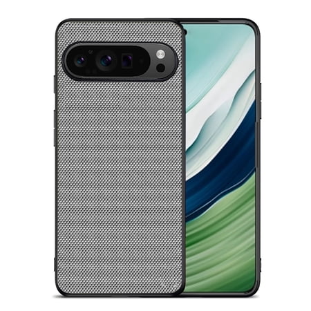 Case for Google Pixel 9 Pro Nylon Texture Case, Slim Stylish Protective Bumper Phone Cover for Google Pixel 9 Pro, Shockproof Lightweight Scratches Resistant Lens Protection Case, Gray
