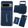 thumbnail image 1 of Case for Google Pixel 9 Pro XL Compatible with MagSafe Magnetic 2-in-1 Detachable Wallet Case with Card Slots for Women Men, Classic PU Leather Flip Kickstand Shockproof Protective Case, Darkblue, 1 of 11