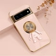 thumbnail image 1 of Case for Google Pixel 9 Pro XL, Luxury Astronaut Ring Hoder Stand Plating Ultra Slim Support Magnetic Car Mount Drop Protective Phone Case Cover for Google Pixel 9 Pro XL, Lightpink, 1 of 8