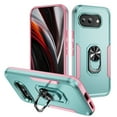 thumbnail image 1 of Case for Google Pixel 9A with Rugged Rotated Ring Holder Stand, Military Grade Heavy Duty Cover Support Magnetic Car Mount Shockproof Protective Case for Google Pixel 9A, Green/Pink, 1 of 10