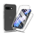 thumbnail image 1 of Case for Google Pixel 9a with Screen Protector, Full Body Drop Protection Front and Back Soft TPU Clear Heavy Duty Shockproof Bumper Transparent Slim Cover for Google Pixel 9a, Clear, 1 of 6