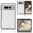 thumbnail image 1 of Case for Google Pixel Fold, Classic PU Leather Back Cover Drop Protective Shell Slim Fit Shockproof Phone Case Cover for Google Pixel Fold 2023 7.6 inch - White, 1 of 5