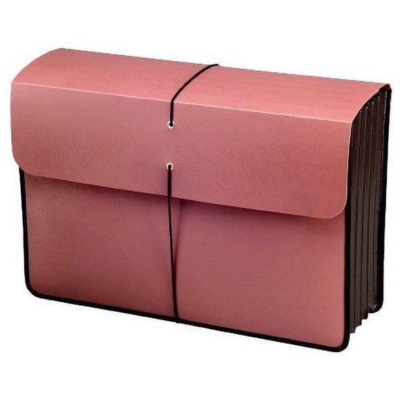 Case-Guard Expanding Wallet, File Envelope, Portfolio, Russet Color Polyvinyl Material, Legal Size 10" x 15" with 5 1/4" Expansion and Elastic Cord Closure, 25 per Carton