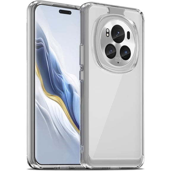Case for Honor Magic 6 Pro 5G, Military Grade Drop Protection Phone Case, Yellowing Resistant, Anti-Scratch Hard PC Back, Shockproof Hard Ultra-Thin Protective Cover, Clear