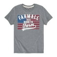 thumbnail image 1 of Case IH - Born To Farm Flag - Youth Short Sleeve Graphic T-Shirt, 1 of 4