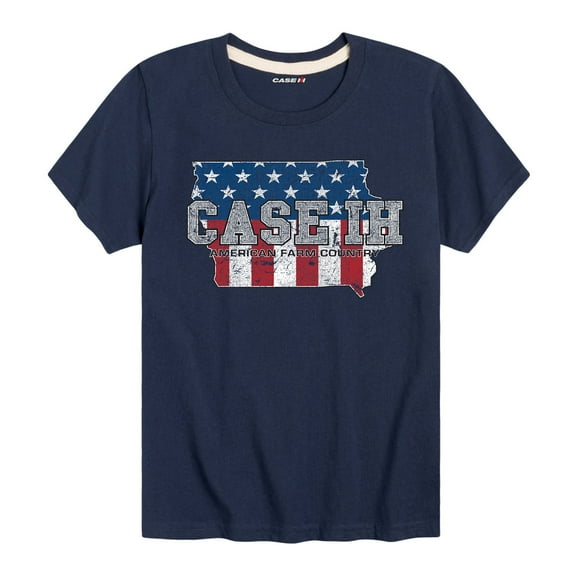 Case IH Country Patriotic IA - CASE IH Youth Short Sleeve Graphic T-Shirt