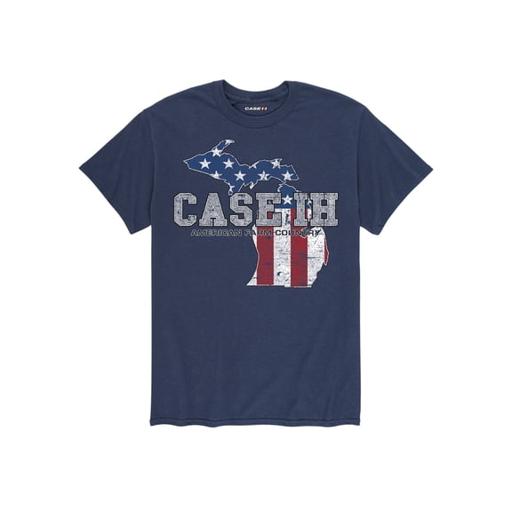 Case IH - Country Patriotic MI - Men's Short Sleeve Graphic T-Shirt
