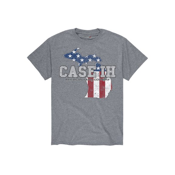Case IH - Country Patriotic MI - Men's Short Sleeve Graphic T-Shirt