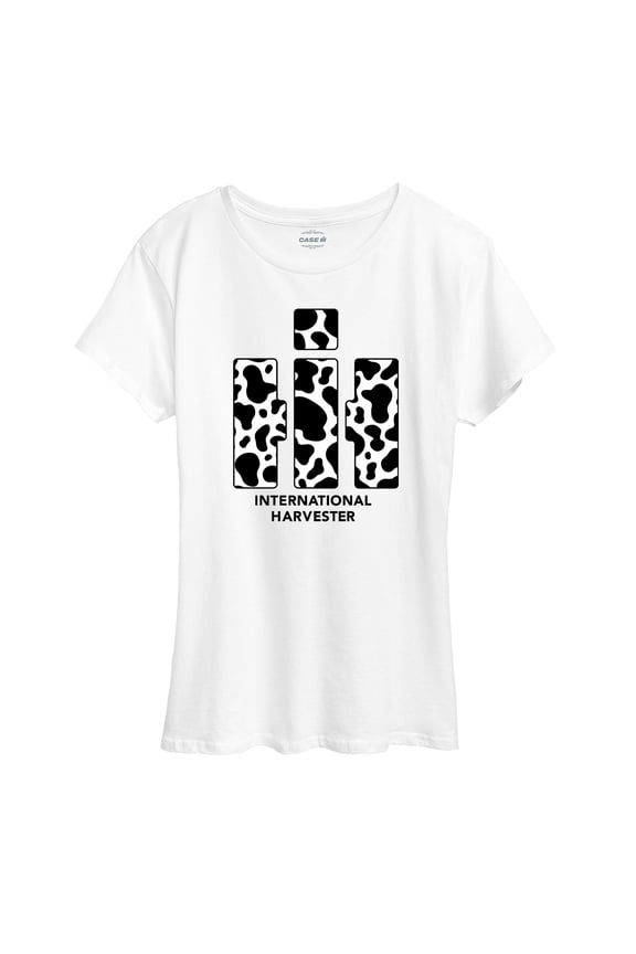 - Cow Print Logo - Women's Short Sleeve Graphic T-Shirt