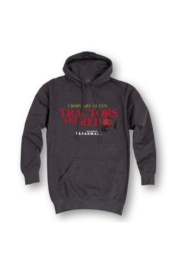 - Crops Are Green Tractors Are Red - Men's Pullover Hoodie