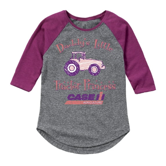 Case IH - Daddy's Little Tractor Princess - Youth Girl Shirt Raglan