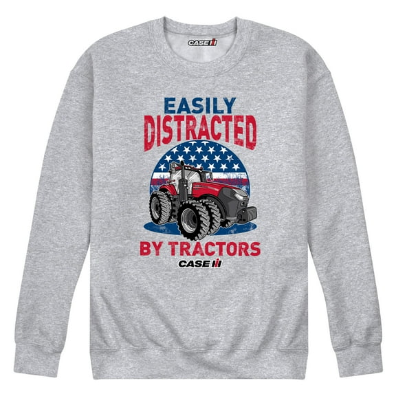 Case IH - Easily Distracted By Tractors  - Men's Crew Fleece Sweatshirt